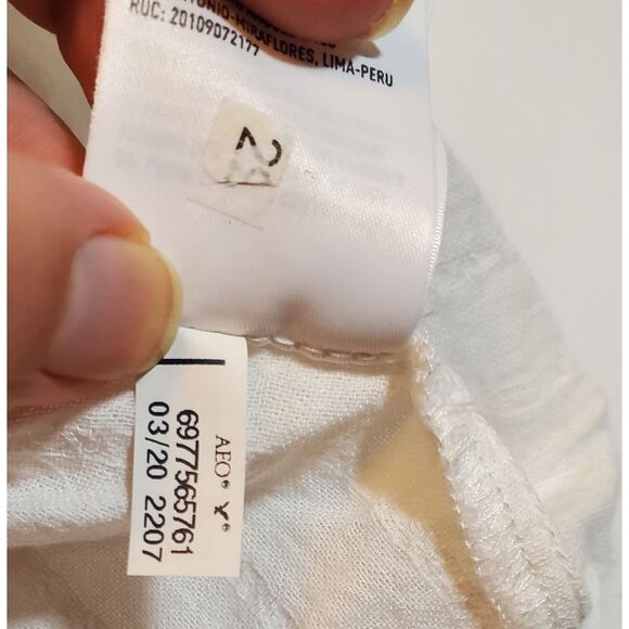 American Eagle Outfitters Cream Eyelet Tank Top - Picture 4 of 8